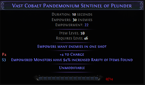 Cobalt Pandemonium Sentinel PoE
