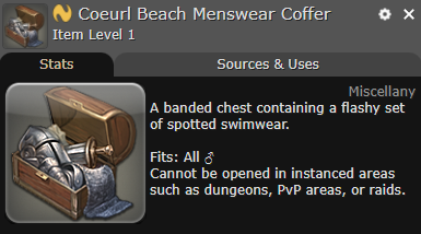 Coeurl Beach Menswear Coffer