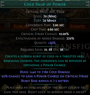 PoE Cold Snap of Power