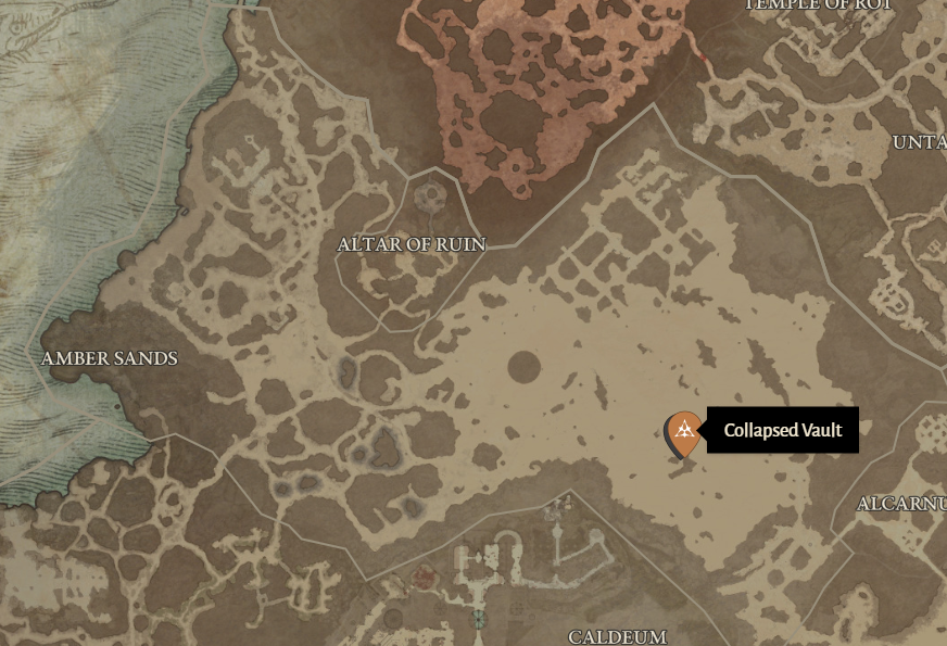 Collapsed Vault Diablo 4 Location