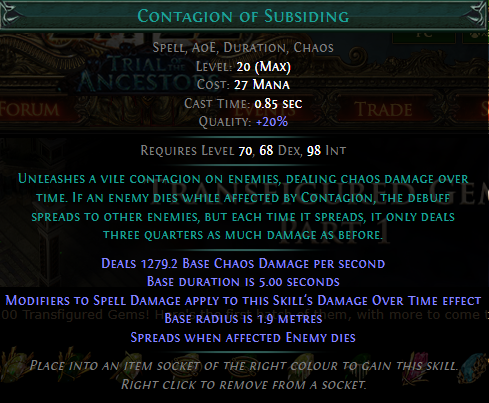 PoE Contagion of Subsiding