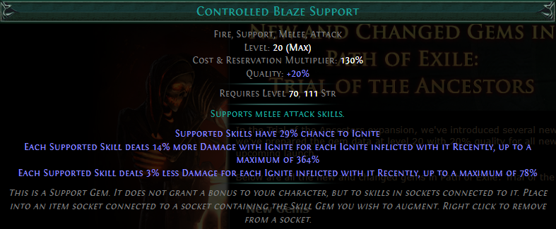 PoE Controlled Blaze Support