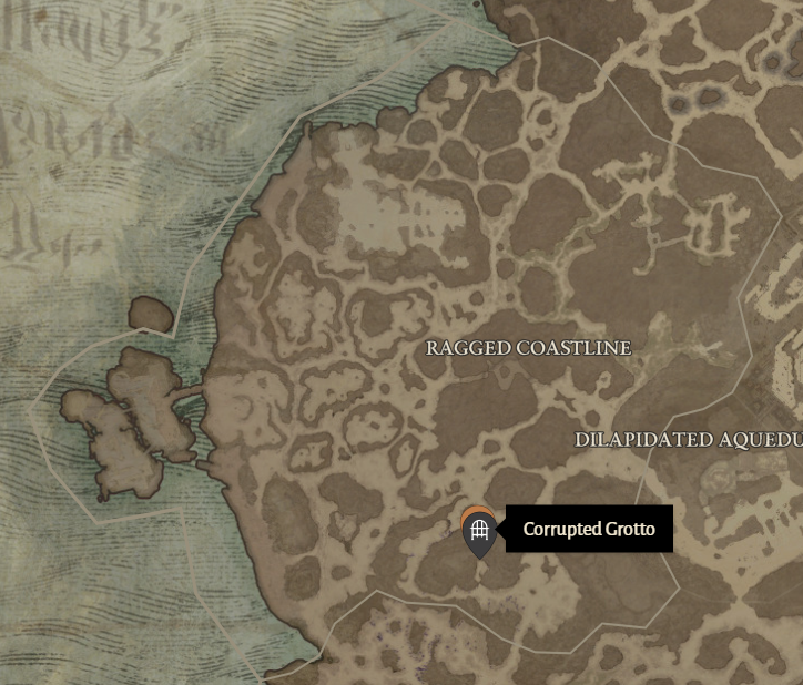 Corrupted Grotto Diablo 4 Location