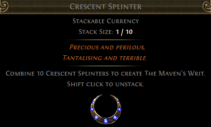Crescent Splinter PoE