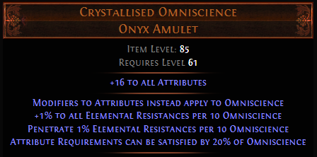 Crystallised Omniscience PoE
