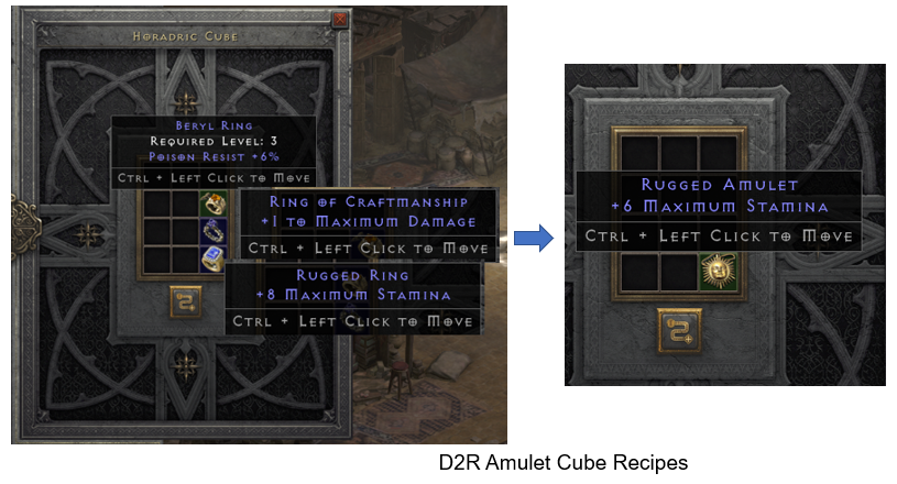 D2R Amulet Cube Recipes