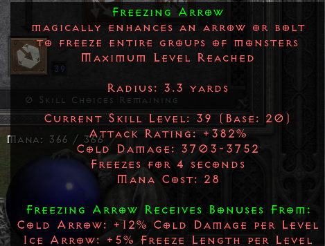 D2R Freezing Arrow Build Example