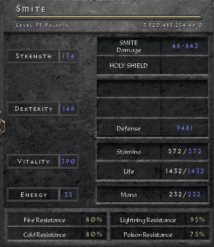 D2R Holy Shield Attribute Build