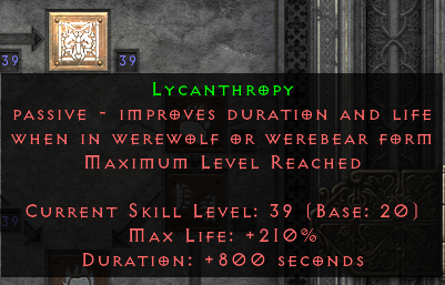 D2R Lycanthropy