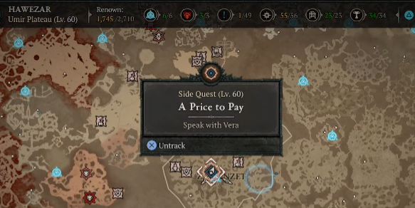 D4 A Price to Pay Location