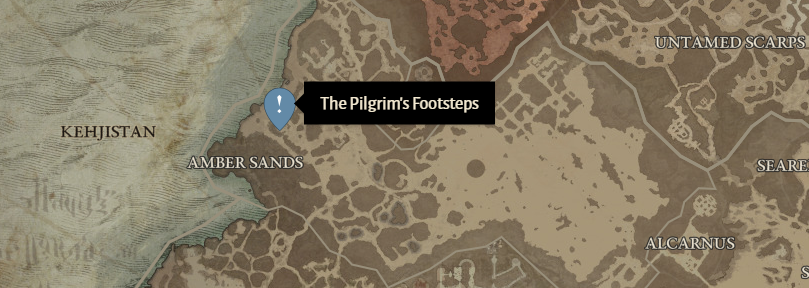 D4 The Pilgrim's Footsteps Location