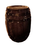 Skeleton Wooden Barrel