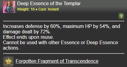 Deep Essence of the Templar FFXIV