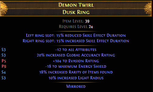 Demon Twirl Dusk Ring