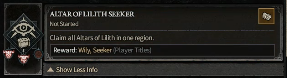 Altar of Lilith Seeker