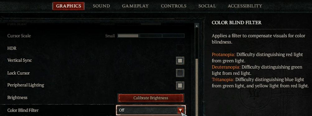 Diablo 4 Color Blind Filter