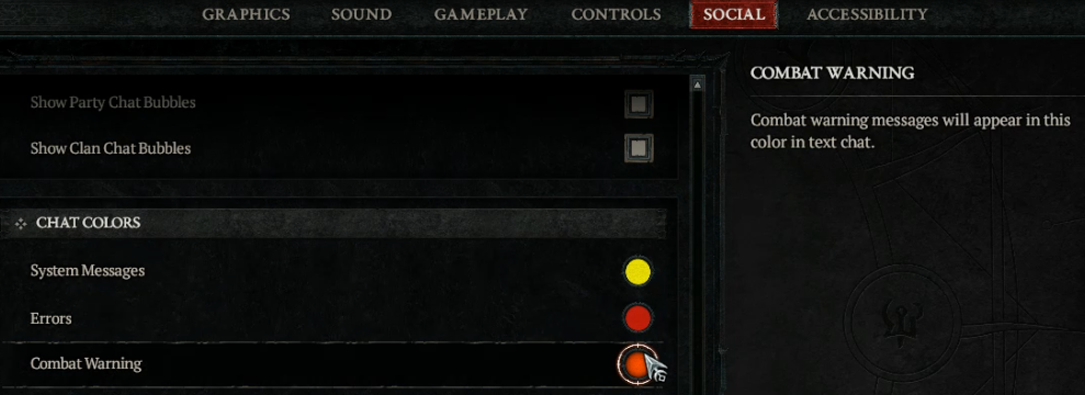 Diablo 4 Combat Warning Colors