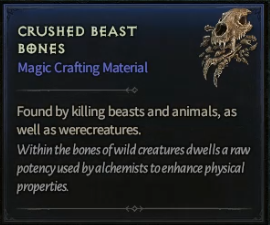 Diablo 4 Crushed Beast Bones