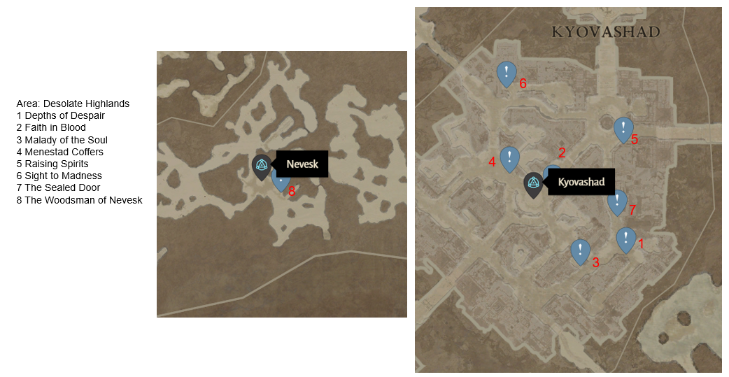 Diablo 4 Desolate Highlands Side Quests