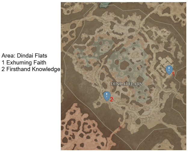 Diablo 4 Dindai Flats Side Quests