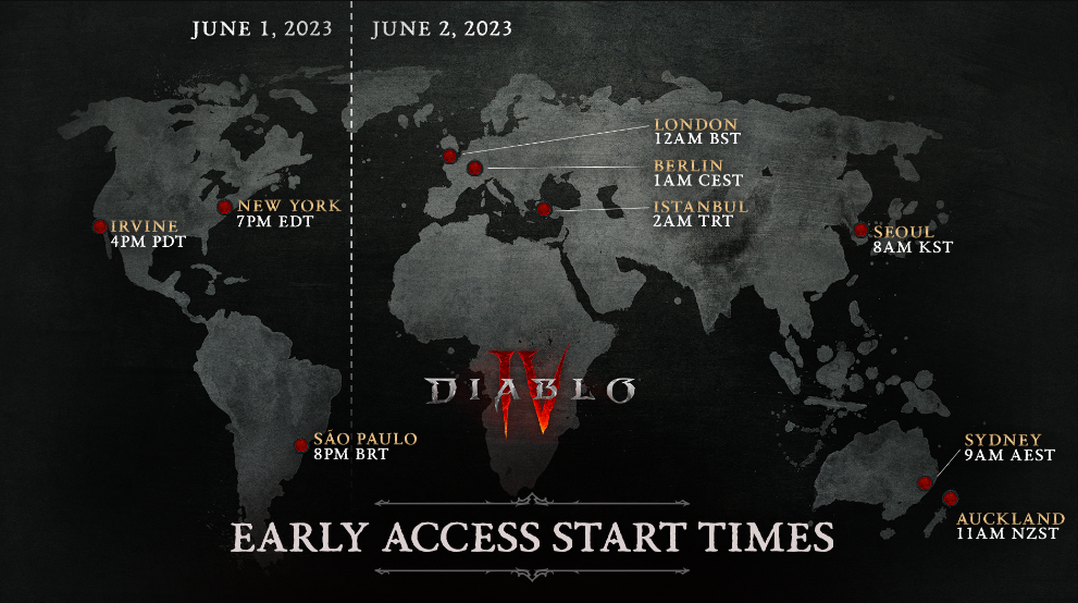 Diablo 4 Early Access Date Time