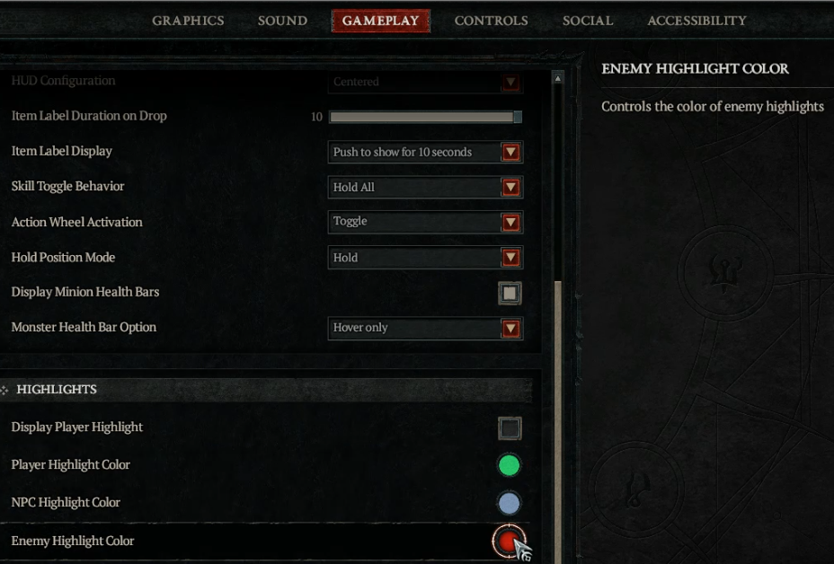 Diablo 4 Enemy Highlight Color