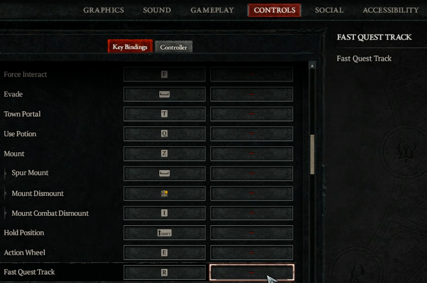 Diablo 4 Fast Quest Track Hotkey