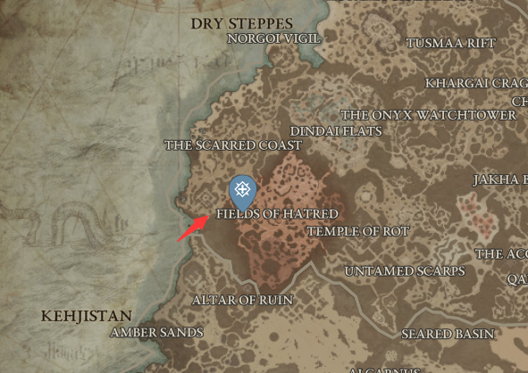 Diablo 4 Fields of Hatred Location