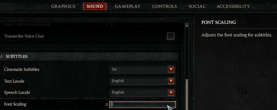 Diablo 4 Font Scaling