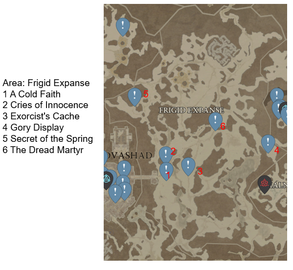 Diablo 4 Frigid Expanse Side Quests
