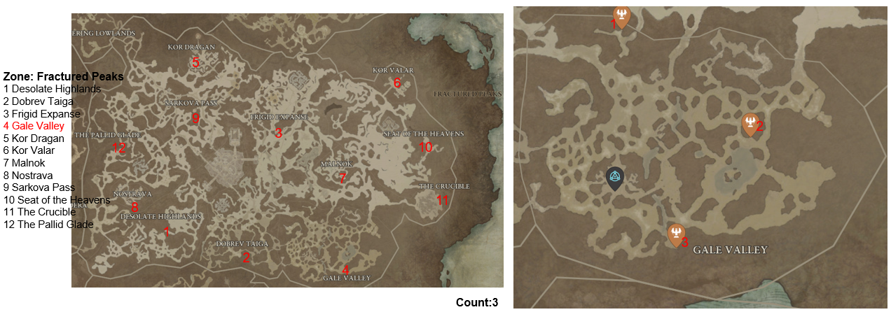 Diablo 4 Gale Valley Altars of Lilith Location