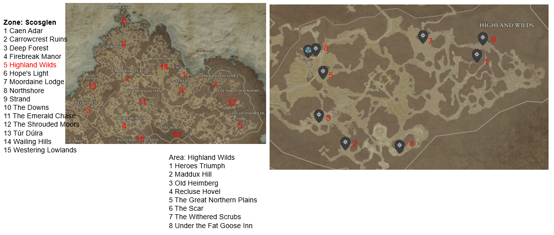 Diablo 4 Highland Wilds Areas Discovered
