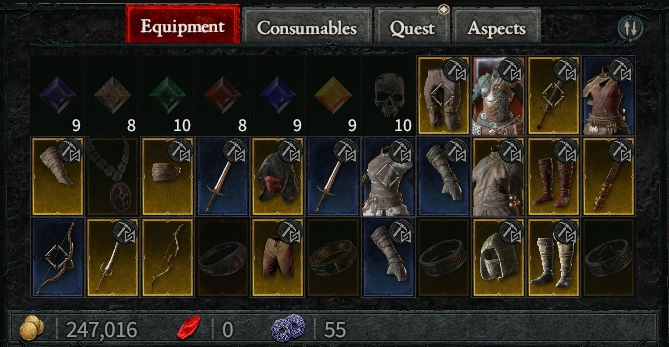 Diablo 4 Inventory and Stash