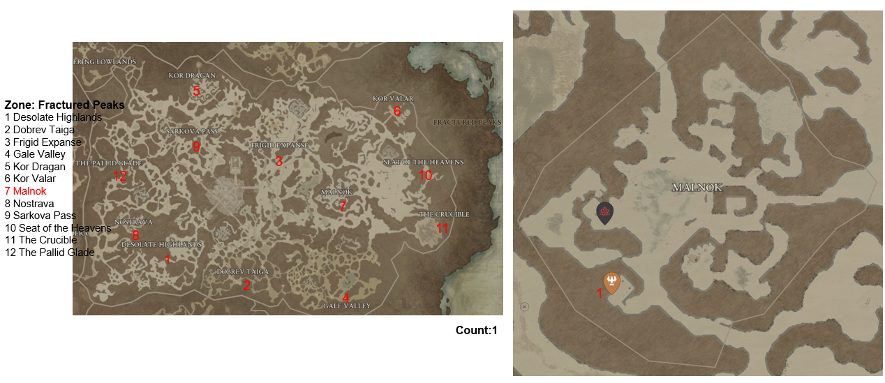 Diablo 4 Malnok Altars of Lilith Location