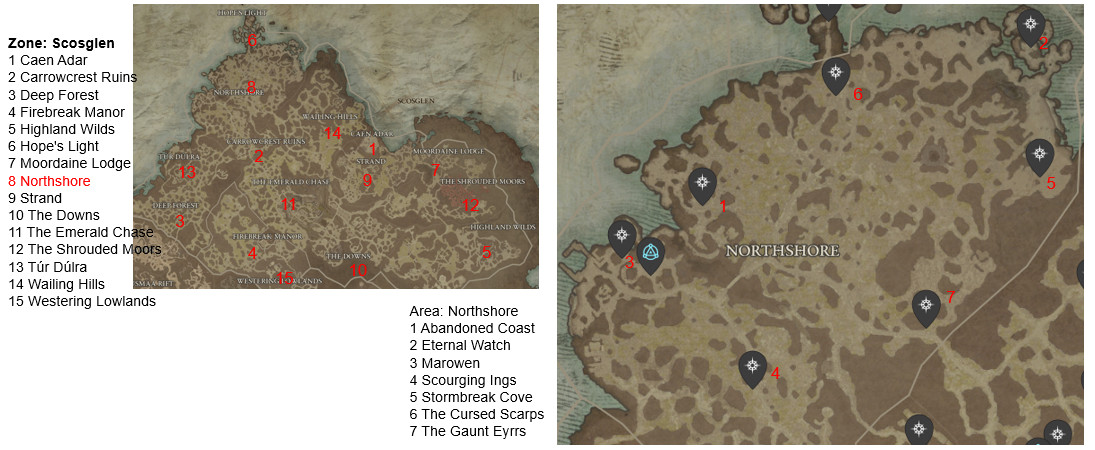 Diablo 4 Northshore Areas Discovered
