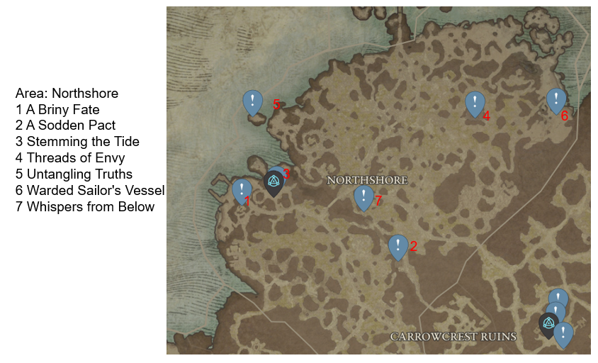 Diablo 4 Northshore Side Quests