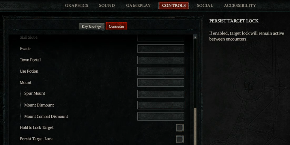 Diablo 4 Persist Target Lock