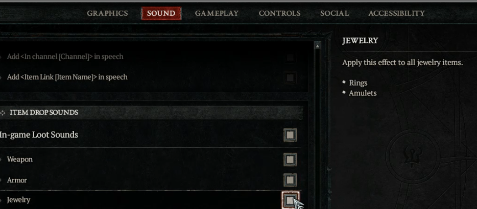 Diablo 4 Rings & Amulets Drop Sounds