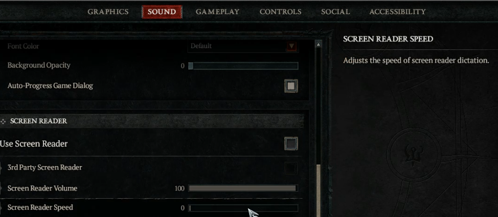 Diablo 4 Screen Reader Speed