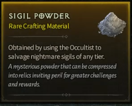 Diablo 4 Sigil Powder