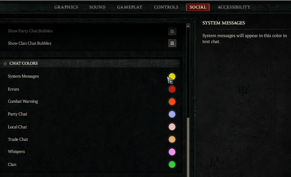 Diablo 4 System Messages Chat Colors