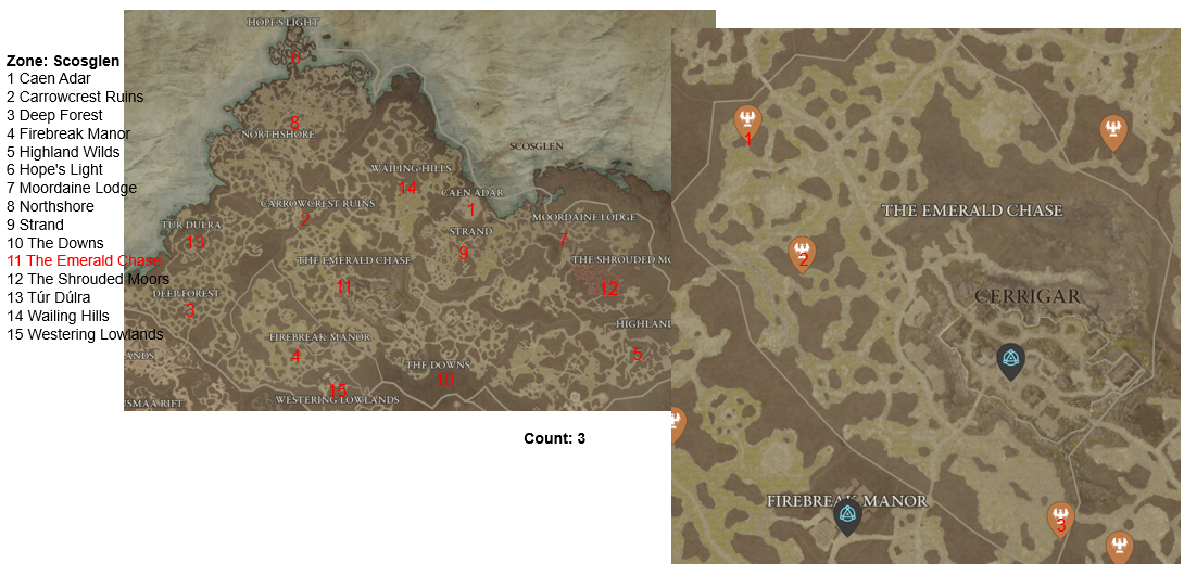 Diablo 4 The Emerald Chase Altars of Lilith Location