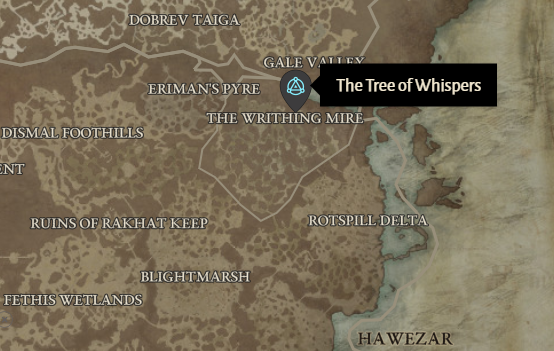 Diablo 4 Tree of Whispers Location