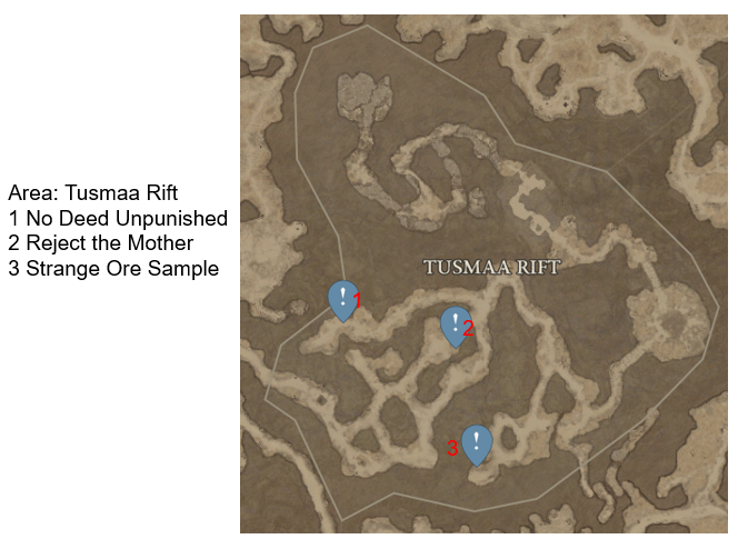 Diablo 4 Tusmaa Rift Side Quests
