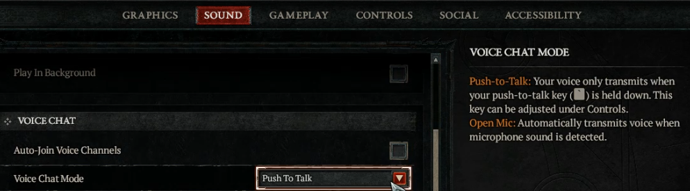 Diablo 4 Voice Chat Mode