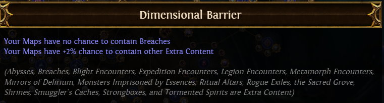 Dimensional Barrier