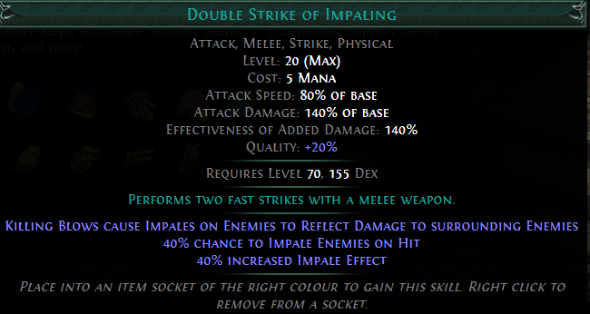 PoE Double Strike of Impaling