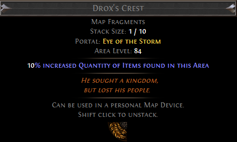 Drox's Crest PoE