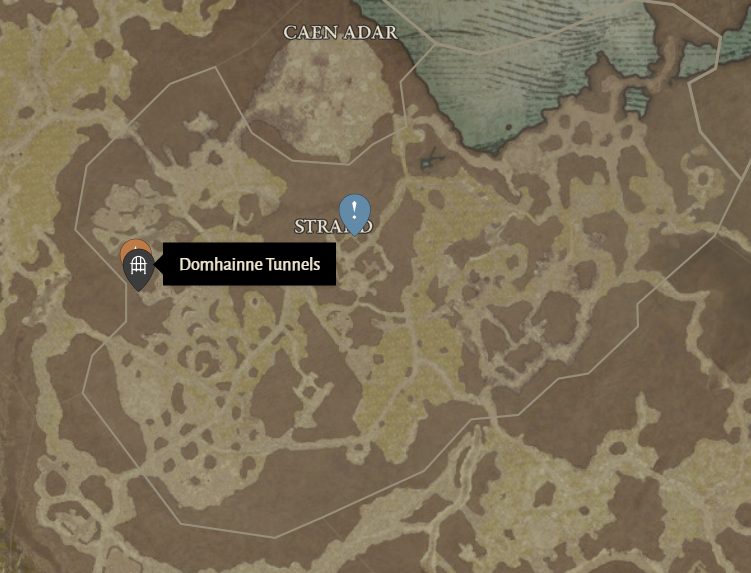 Enter the Domhainne Tunnels - Diablo 4