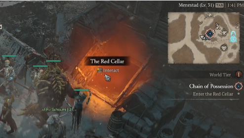 Enter the Red Cellar - Diablo 4